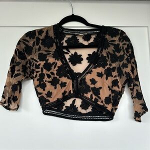 For Love and Lemons Crop Floral top Beautiful!